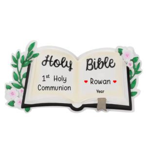 Personalized First Holy Communion Keepsake Bible Ornament