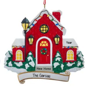 Personalized NEW HOME Glittered Keepsake Ornament