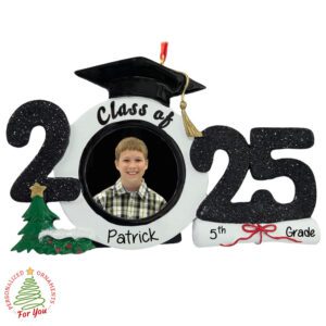 Class Of 2025 5th Grade Grad Photo Frame And Easel Back Ornament
