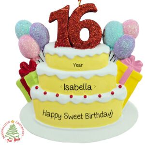 16th Birthday Birthday Ornaments Category Image