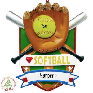 Softball Ornament 2023 Personalisierbar – Weihnachtsbaum Schmuck Mit Geschenkbox