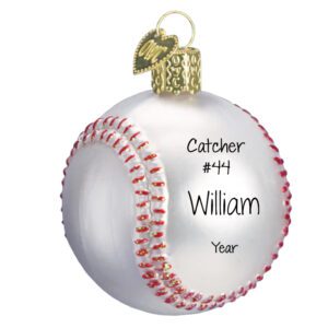 Personalized Fully Dimensional BASEBALL Player Keepsake Ornament