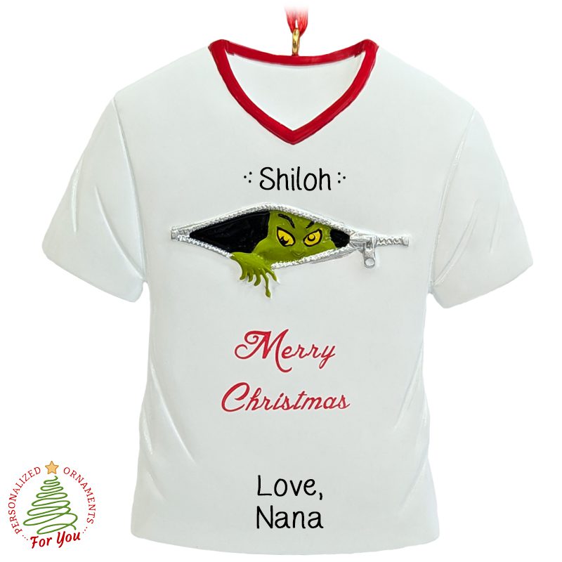Personalized Merry Christmas Gift T-Shirt Keepsake Ornament