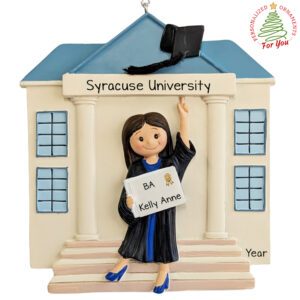 Personalized BRUNETTE Female College Or Masters Degree Graduate Ornament