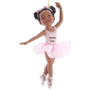 Personalized Fully Dimensional African American Ballerina ARM UP