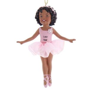 Personalized Fully Dimensional African American Ballerina ARMS DOWN