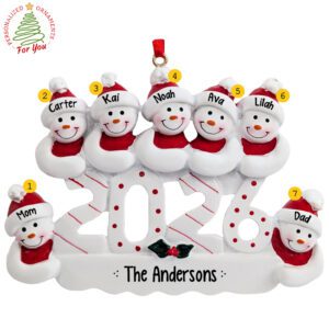 Personalized Family Of Seven 2026 Keepsake Ornament