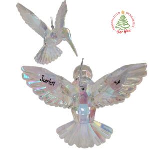 Personalized Hummingbird Car Charm – Acrylic Rear View Mirror Hanging Keepsake
