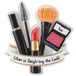 Personalized Makeup Ornament – Beauty Lover Cosmetic Keepsake