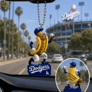 Personalized Dodgers “Relish the Repeat” Car Charm – Back-to-Back World Series Champion Keepsake