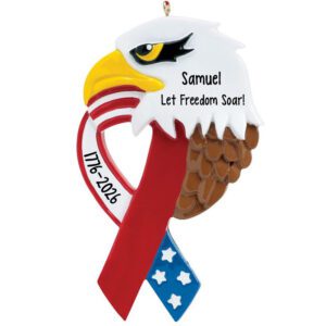 Personalized Let Freedom Soar America 250 Eagle Ornament