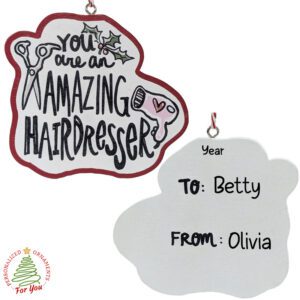 Personalized Amazing HAIRDRESSER Gift Tag Keepsake Ornament