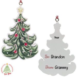 Personalized CHRISTMAS TREE Gift Tag Ornament