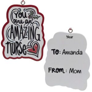 Personalized Amazing Nurse Gift Tag Keepsake Ornament