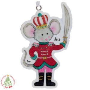 Personalized MOUSE KING Wooden Ornament | Nutcracker Suite Collection