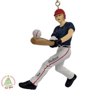 Personalized Baseball BATTER Fully Dimensional Ornament